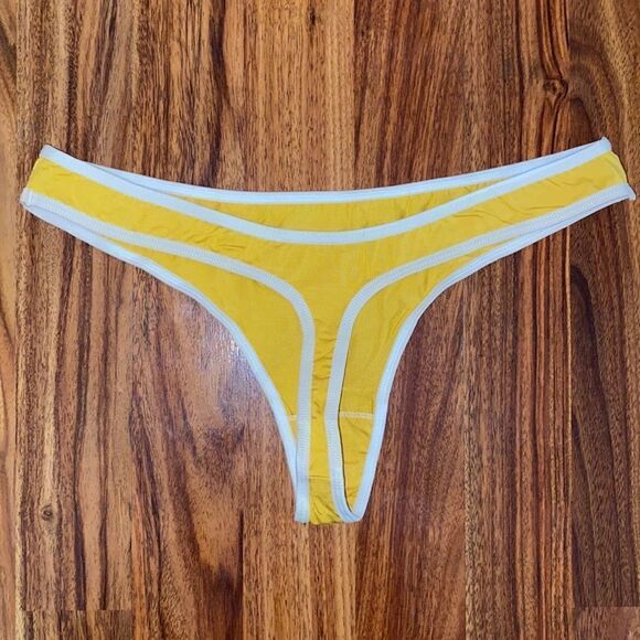 4 For $50 🎃 Thongs NWOT Lace Soft Material Yellow Blue Lingerie - Picture 3 of 6